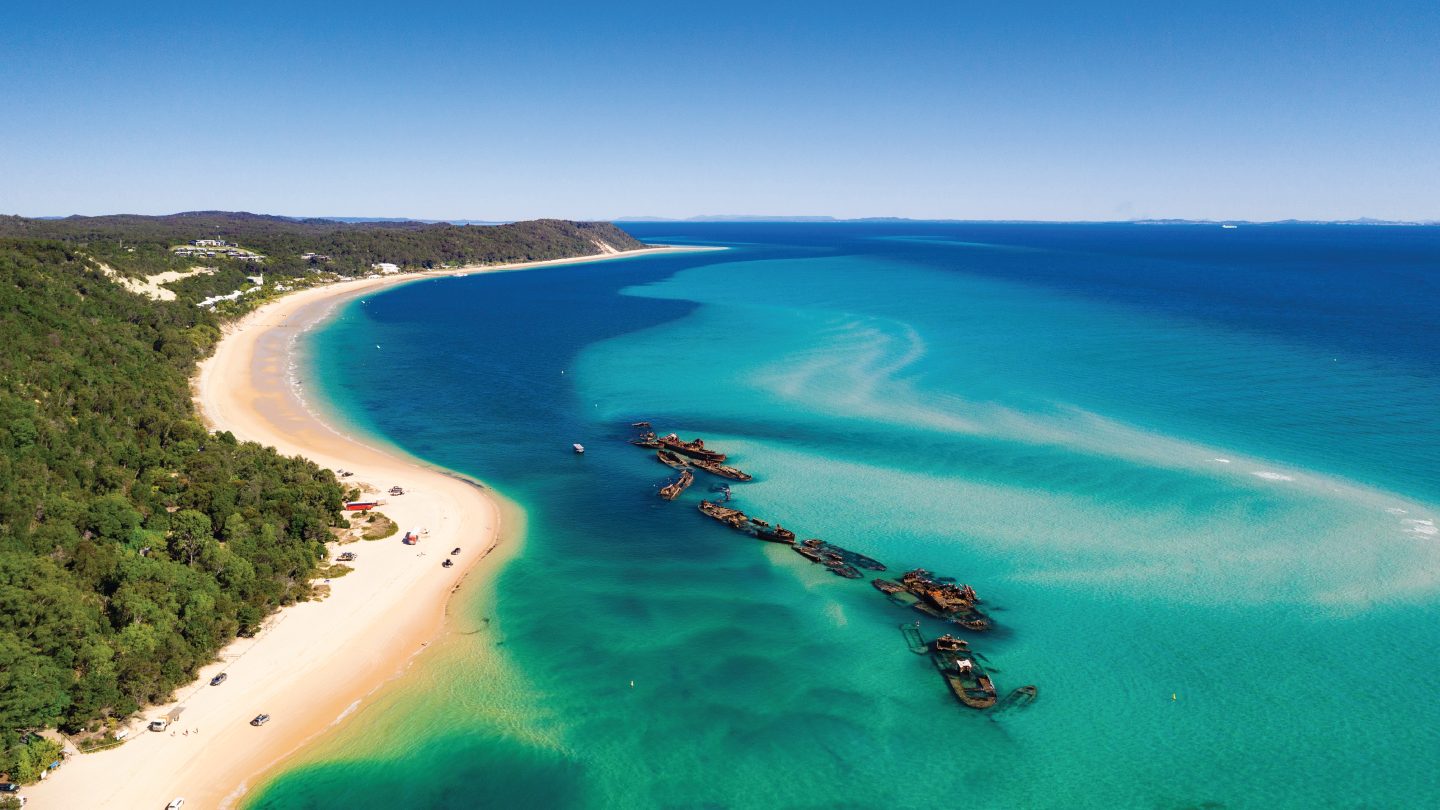 The Tangalooma Wrecks off Moreton Island